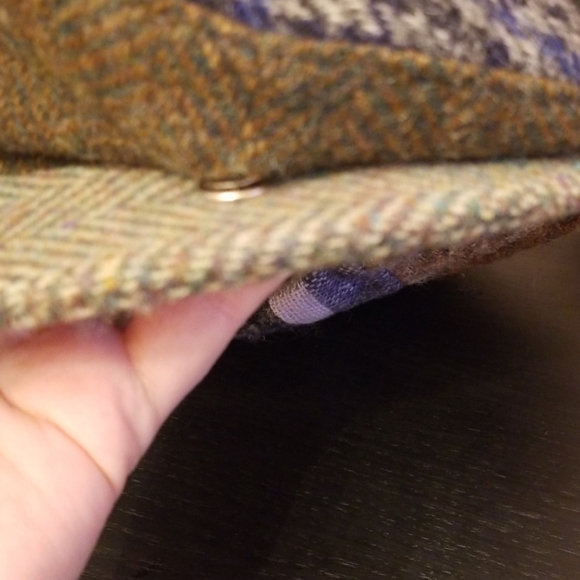 FOXFORD Irish tweed patchwork top cap - Picture 7 of 8
